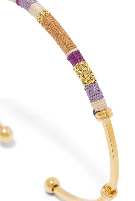 Zanzibar Threads Bracelet, Gold-Plated Metal